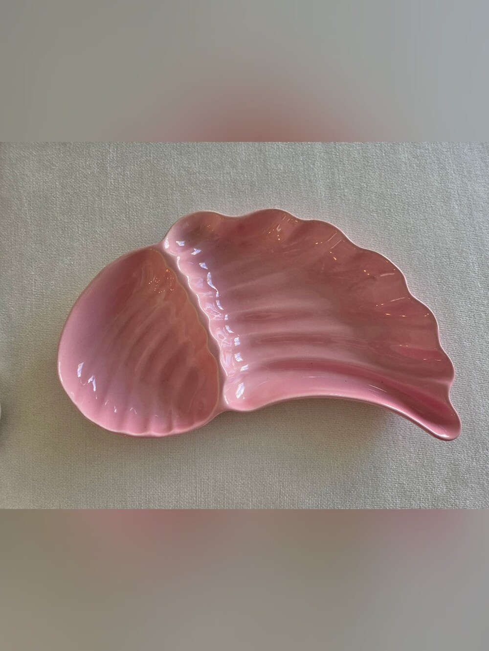 Pink Shell Ceramic Serving Dish - Picture 2 of 5